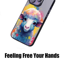 【BUY 4 ONLY PAY FOR 2】So Cool Case for iPhone with Unique Design, Watercolor Animal Hard Back + Soft Frame with Independent Button Protective Case for iPhone - Sheep
