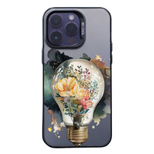 【BUY 4 ONLY PAY FOR 2】So Cool Case for iPhone with Unique Design, Watercolor Animal Hard Back + Soft Frame with Independent Button Protective Case for iPhone - Floral Lightbulb