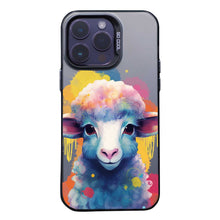 【BUY 4 ONLY PAY FOR 2】So Cool Case for iPhone with Unique Design, Watercolor Animal Hard Back + Soft Frame with Independent Button Protective Case for iPhone - Sheep
