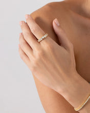14k Gold Plated Bridal Eternity Rings for Women - Stackable Eternity Band with Heart Bezel Set - Cubic Zirconia Wedding Bands Women - Trendy Fashion Jewelry HNJZ0036