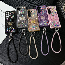 Butterfly Rhinestone Phone Case with Wrist Strap, Slim Shockproof Full Protection Cover, Portable Handheld Design for Women Girls, Style Phone Accessory HNSJK0037