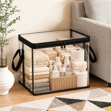 Black PVC Stuffed Animal & Doll Storage Box with Handle – Dustproof, Durable Toy Organizer for Kids’ Room, Playroom, Living Room, or Birthday Gift HN0001