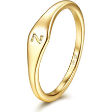 14K Plated Gold Filled Ring Initial Ring Dainty Simple Letter Band Rings Signet Stackable Pinky Alphabet Thin Thumb Rings for Women Non Tarnish Size 6 7 8 9 10 HNJZ0035