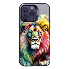 【BUY 4 ONLY PAY FOR 2】So Cool Case for iPhone with Unique Design, Watercolor Animal Hard Back + Soft Frame with Independent Button Protective Case for iPhone - Lion