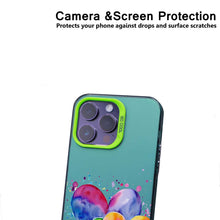 【BUY 4 ONLY PAY FOR 2】So Cool Case for iPhone with Unique Design, Watercolor Animal Hard Back + Soft Frame with Independent Button Protective Case for iPhone - Heart