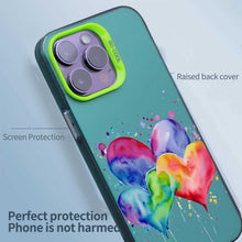 【BUY 4 ONLY PAY FOR 2】So Cool Case for iPhone with Unique Design, Watercolor Animal Hard Back + Soft Frame with Independent Button Protective Case for iPhone - Heart
