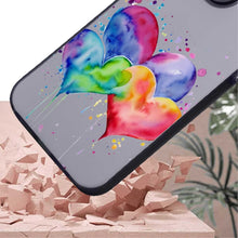 【BUY 4 ONLY PAY FOR 2】So Cool Case for iPhone with Unique Design, Watercolor Animal Hard Back + Soft Frame with Independent Button Protective Case for iPhone - Heart