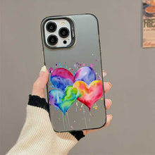 【BUY 4 ONLY PAY FOR 2】So Cool Case for iPhone with Unique Design, Watercolor Animal Hard Back + Soft Frame with Independent Button Protective Case for iPhone - Heart