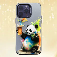 【BUY 4 ONLY PAY FOR 2】So Cool Case for iPhone with Unique Design, Watercolor Animal Hard Back + Soft Frame with Independent Button Protective Case for iPhone - painting panda