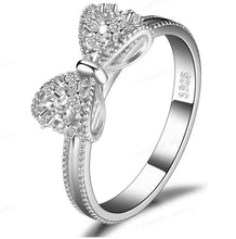 Sterling silver promise ring set with cubic zirconia, suitable as a gift for girls or couples, perfect for daily wear Valentine’s Day Gift HNJZ0030