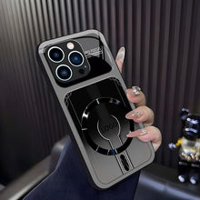 Magnetic Gradient Sports Car Style Phone Case, Hard PC Anti-Scratch MagSafe Compatible Protective Case for iPhone Pro Max, Full Camera Cutout Wireless Charging Smartphone Accessories HNSJK0028