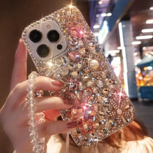 Compatible with iPhone 17 Pro Max/ 16/15/14/13/12 with lanyard cute rabbit acrylic full case HNSJK0005