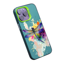 【BUY 4 ONLY PAY FOR 2】So Cool Case for iPhone with Unique Design, Watercolor Animal Hard Back + Soft Frame with Independent Button Protective Case for iPhone - Dragonfly