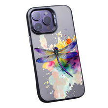 【BUY 4 ONLY PAY FOR 2】So Cool Case for iPhone with Unique Design, Watercolor Animal Hard Back + Soft Frame with Independent Button Protective Case for iPhone - Dragonfly