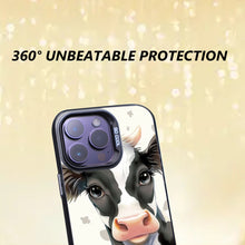 【BUY 4 ONLY PAY FOR 2】So Cool Case for iPhone with Unique Design, Hard Back + Soft Frame with Independent Button Protective Case for iPhone - cute cow and her mom