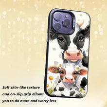 【BUY 4 ONLY PAY FOR 2】So Cool Case for iPhone with Unique Design, Hard Back + Soft Frame with Independent Button Protective Case for iPhone - cute cow and her mom