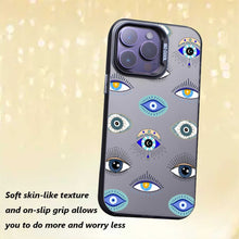 【BUY 4 ONLY PAY FOR 2】So Cool Case for iPhone with Unique Design, watercolor painting + Soft Frame with Independent Button Protective Case for iPhone -Evil Eyes