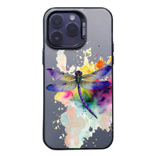 【BUY 4 ONLY PAY FOR 2】So Cool Case for iPhone with Unique Design, Watercolor Animal Hard Back + Soft Frame with Independent Button Protective Case for iPhone - Dragonfly