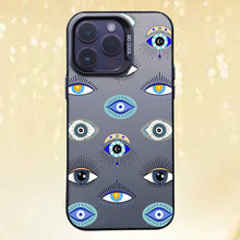 【BUY 4 ONLY PAY FOR 2】So Cool Case for iPhone with Unique Design, watercolor painting + Soft Frame with Independent Button Protective Case for iPhone -Evil Eyes