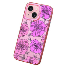 【BUY 4 ONLY PAY FOR 2】Pink Cute Case for iPhone with Unique Graphic Design, Hard Back + Soft Frame Protective Case - Coconut Girl Aesthetic Hibiscus Flower Pink Y2K Hawaiian