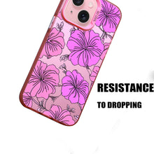 【BUY 4 ONLY PAY FOR 2】Pink Cute Case for iPhone with Unique Graphic Design, Hard Back + Soft Frame Protective Case - Coconut Girl Aesthetic Hibiscus Flower Pink Y2K Hawaiian