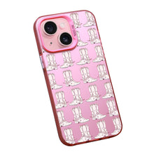 【BUY 4 ONLY PAY FOR 2】Pink Cute Case for iPhone with Unique Graphic Design, Hard Back + Soft Frame Protective Case - Cowgirl Boots Trendy Western Aesthetic