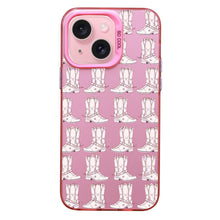 【BUY 4 ONLY PAY FOR 2】Pink Cute Case for iPhone with Unique Graphic Design, Hard Back + Soft Frame Protective Case - Cowgirl Boots Trendy Western Aesthetic