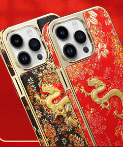 Dragon Embroidered Case for iPhone
