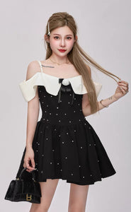 Xiaoxiangfeng ワンショルダーストラップレスドレス