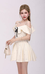 Xiaoxiangfeng ワンショルダーストラップレスドレス