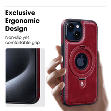 Luxury Leather Folding Stand Support Wireless Charging Case for iPhone