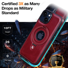 Luxury Leather Folding Stand Support Wireless Charging Case for iPhone