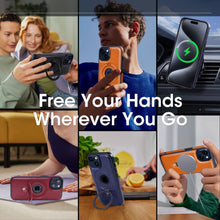 Luxury Leather Folding Stand Support Wireless Charging Case for iPhone