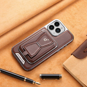 Magnetic Leather Case with Removable Cardholder Case for iPhone