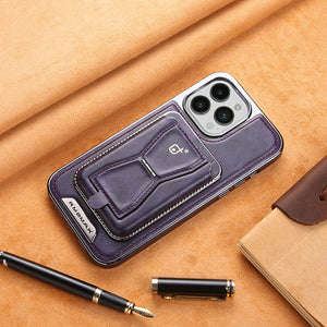Magnetic Leather Case with Removable Cardholder Case for iPhone