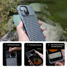 For iPhone case 14/13/12 Aromatherapy mobile phone case diy aluminum alloy anti-fall anti-fingerprint heat dissipation