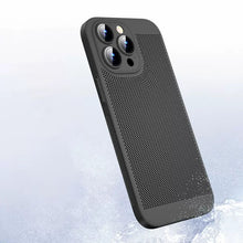 Ultra-thin heat dissipation mesh suitable for iPhone 14 mobile phone case PC with built-in lens film Apple 15 drop-proof