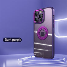 Suitable for Apple iphone15promax mobile phone case ring stand two-color protective cover