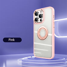 Suitable for Apple iphone15promax mobile phone case ring stand two-color protective cover