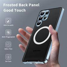 For Samsung S23U Matte Backplane Magic Shield Magnetic Suction Mobile Phone Case S22U NOTE20U Metal Lens Protective Cover
