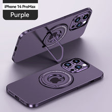 All-in-one bracket suitable for iPhone14Pro mobile phone case magsafe magnetic suction 13 metal lens protective cover