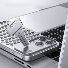 For iPhone case 14/13/12 Aromatherapy mobile phone case diy aluminum alloy anti-fall anti-fingerprint heat dissipation
