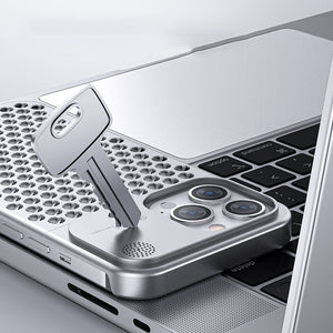For iPhone case 14/13/12 Aromatherapy mobile phone case diy aluminum alloy anti-fall anti-fingerprint heat dissipation