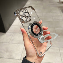 Suitable for iphone 15 Promax frameless ultra-thin mobile phone case iPhone 14 U-shaped bracket lens film protective cover