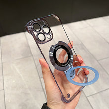 Suitable for iphone 15 Promax frameless ultra-thin mobile phone case iPhone 14 U-shaped bracket lens film protective cover