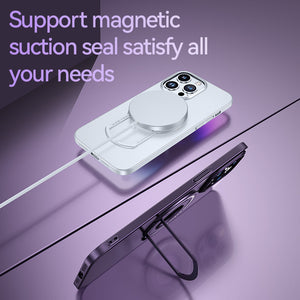 All-in-one bracket suitable for iPhone14Pro mobile phone case magsafe magnetic suction 13 metal lens protective cover