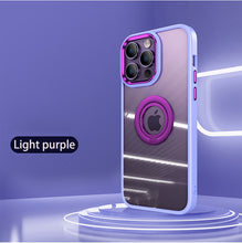 Suitable for Apple iphone15promax mobile phone case ring stand two-color protective cover