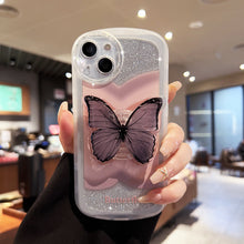 Big eyes smudge pink butterfly  for Apple 14PROMAX all-inclusive lens 13PRO