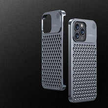 For iPhone case 14/13/12 Aromatherapy mobile phone case diy aluminum alloy anti-fall anti-fingerprint heat dissipation