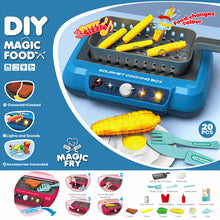 Children's sound and light simulation induction cooker food discoloration kitchen cooking tableware set oven toy